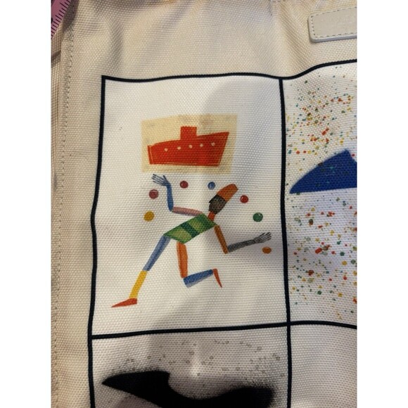 SALVATORE Ferragamo Fatti A Mano Canvas Museum Totebag Collab W/Mimmo Paladino - Picture 9 of 15